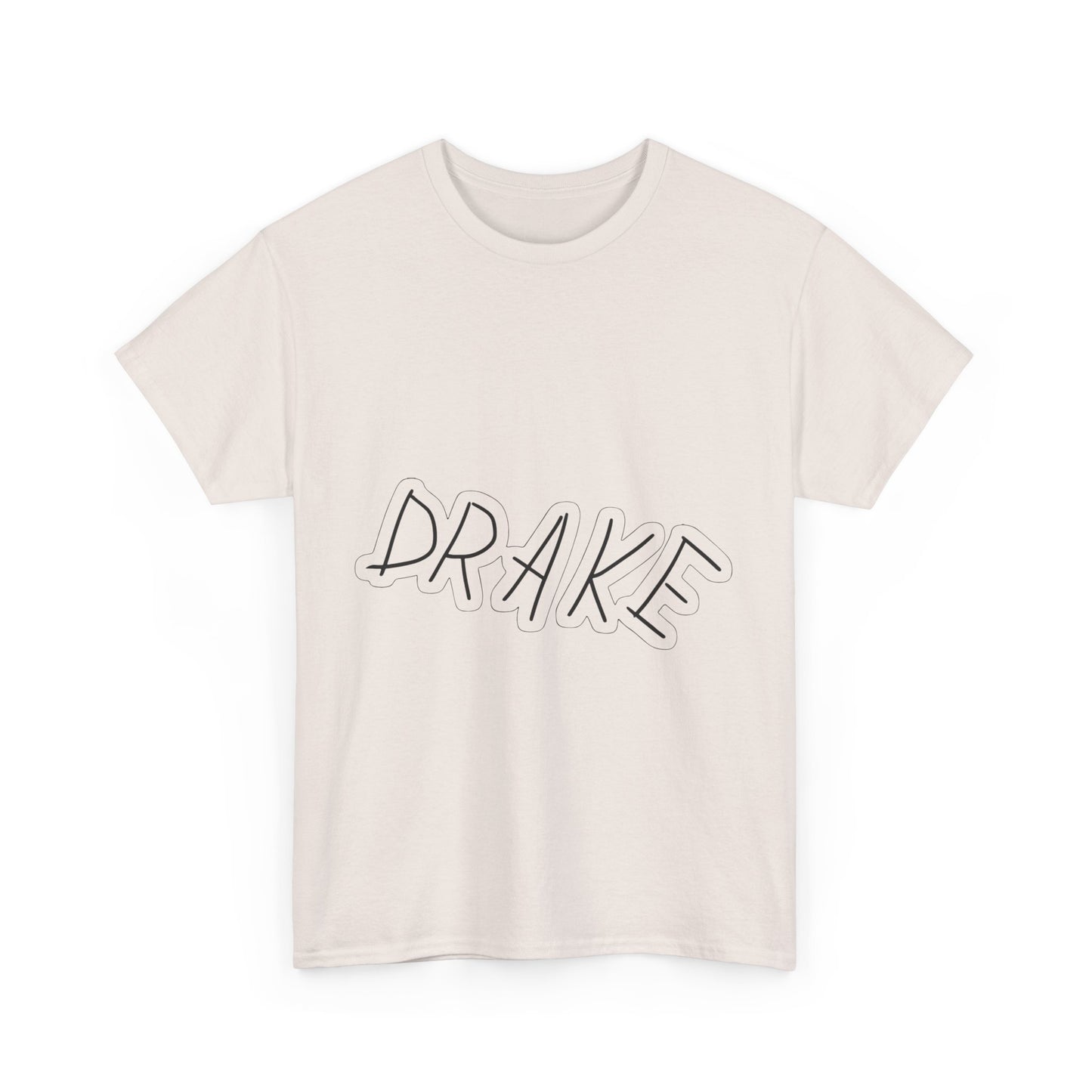 Dra-ke Graffiti Script Heavy Cotton Tee Printify