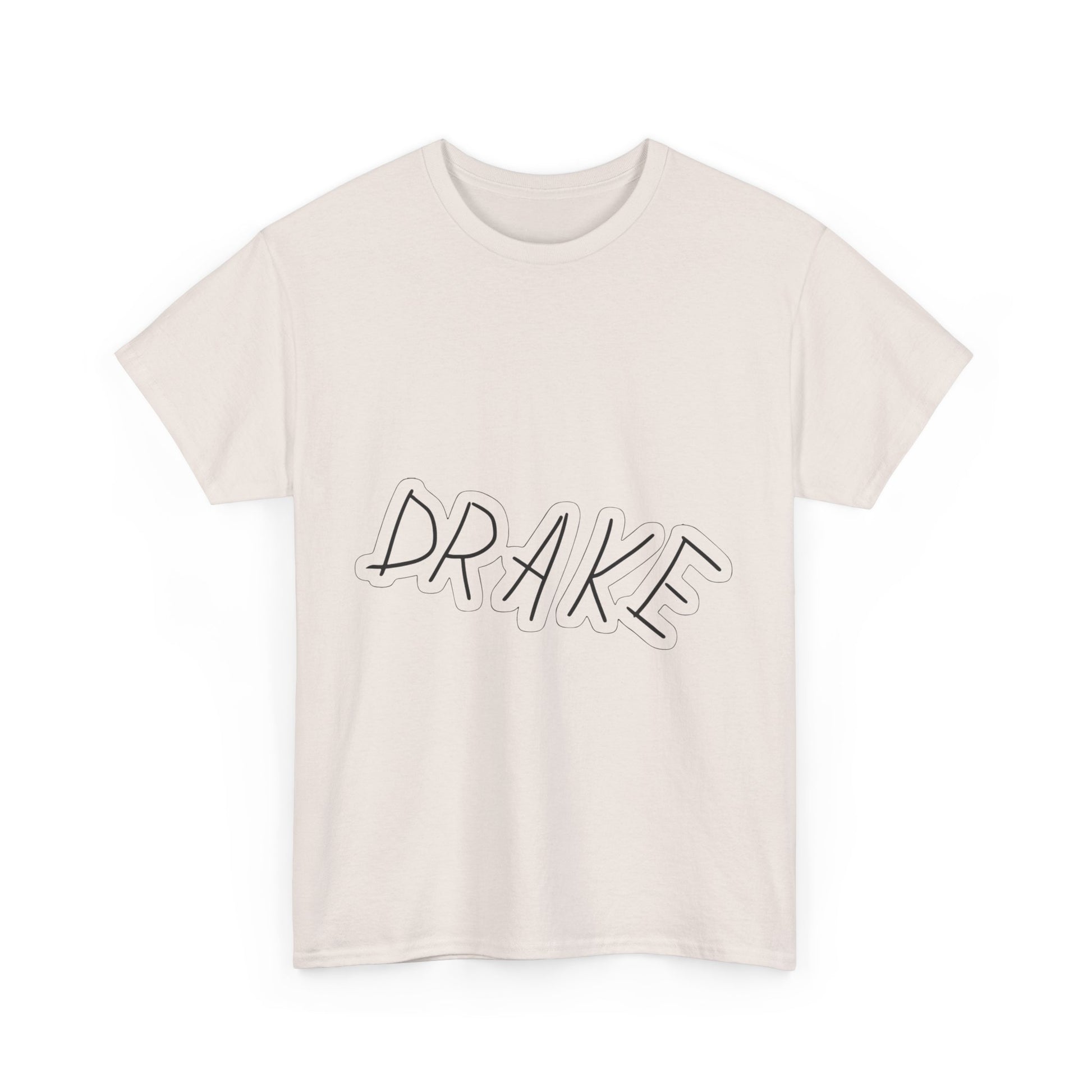 Dra-ke Graffiti Script Heavy Cotton Tee Printify