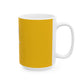 Yellow Glasses Portrait Ceramic Mug, (11oz, 15oz) - snazzymerch