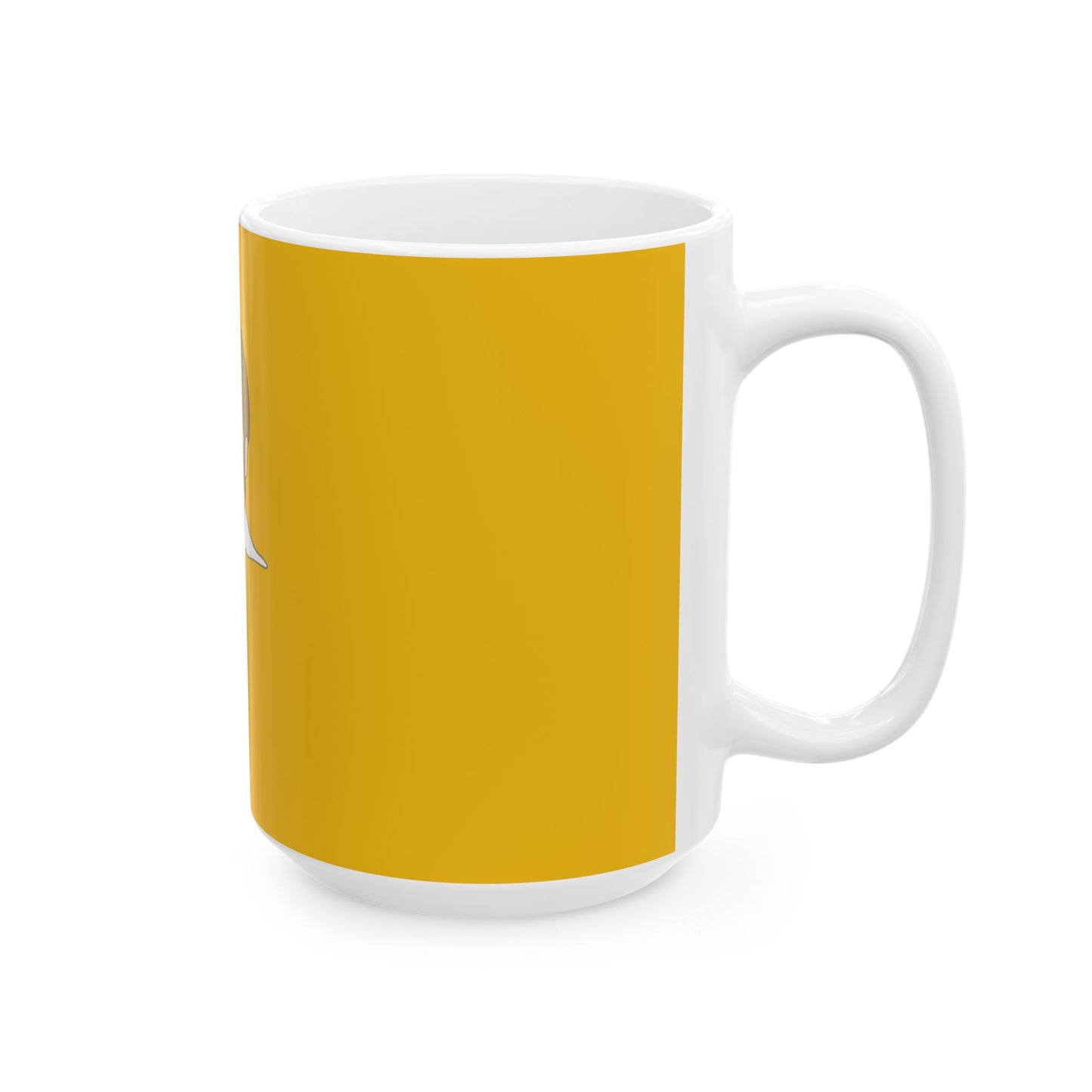 Yellow Glasses Portrait Ceramic Mug, (11oz, 15oz) - snazzymerch