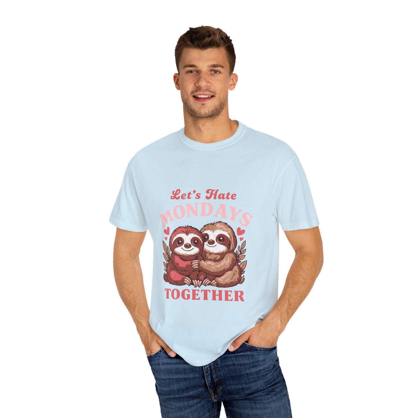 Dyed T-shirt – Snazzy Lets hate Monday Edition Printify