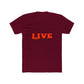 Retro Live Lettering Print Unisex Cotton Tee - snazzymerch