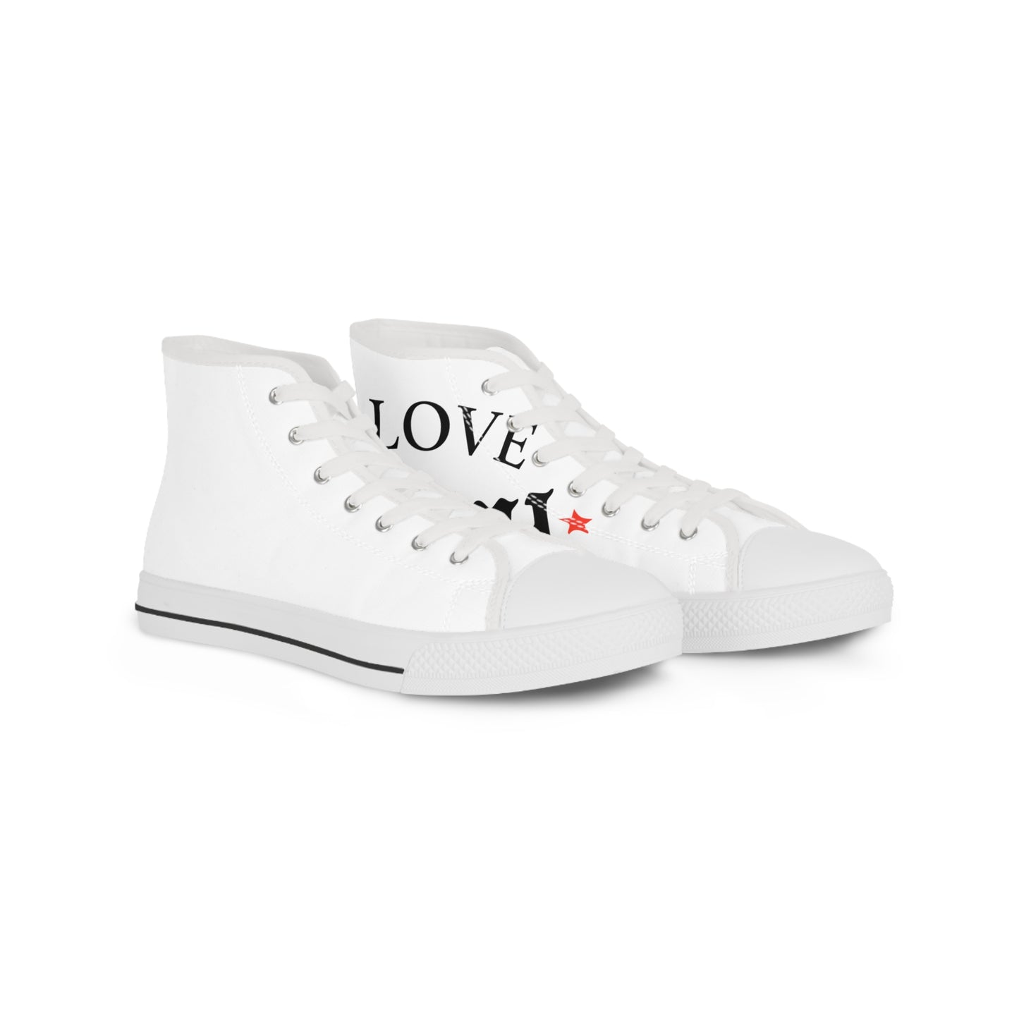 Love Bowl Retro Men's High Top Sneakers - snazzymerch