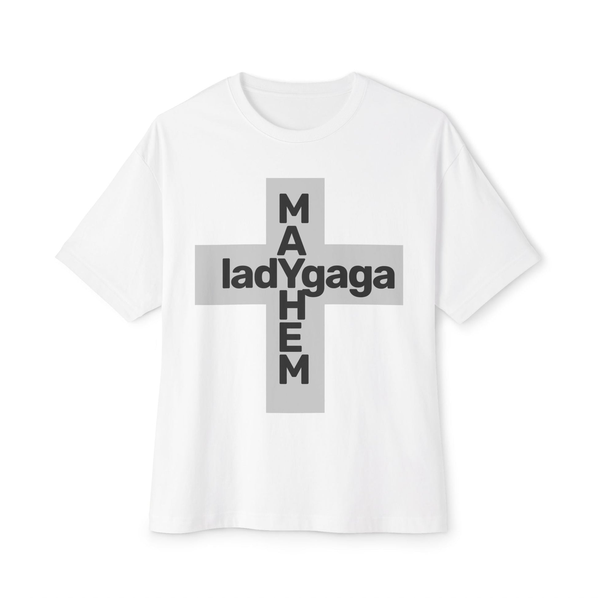 Lady Cross Mayhem-Unisex Oversized Tee Printify
