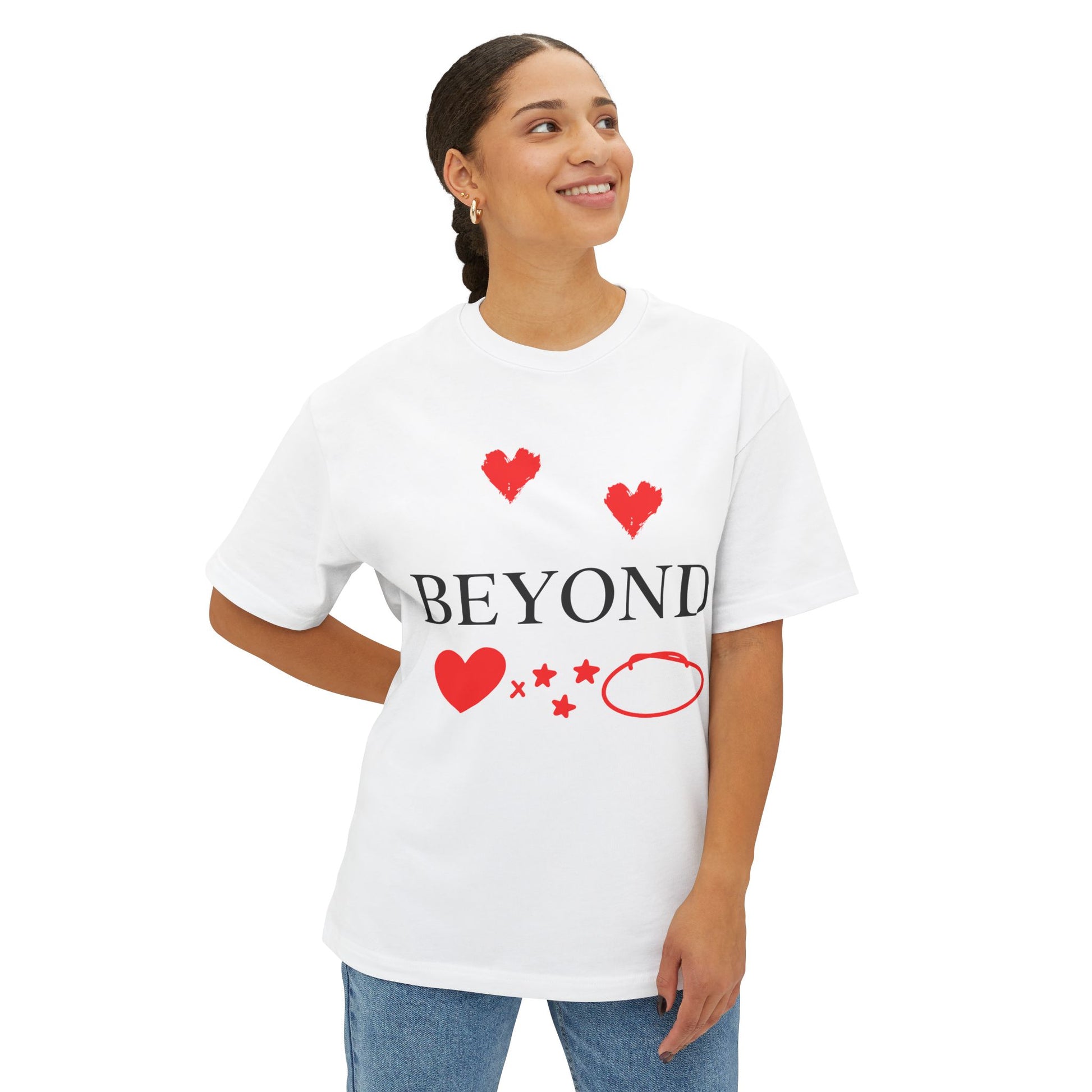 Beyond LoveUnisex Oversized Boxy Tee - snazzymerch