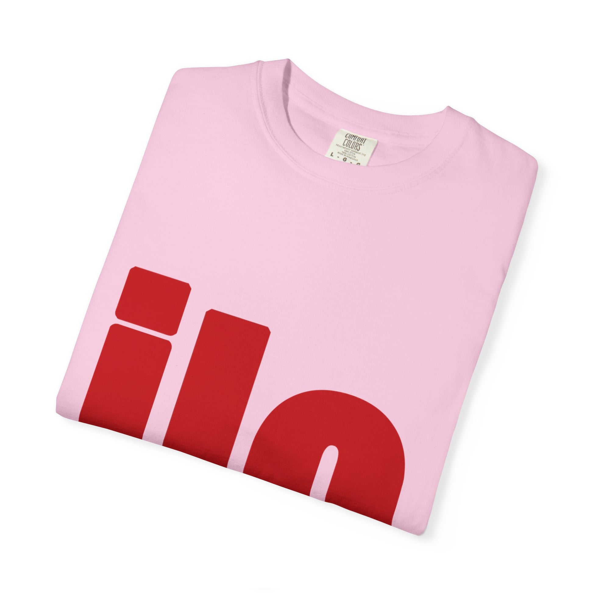 Billie Eilish Inspired Dyed T-shirt – Bold Red Block Edition Printify