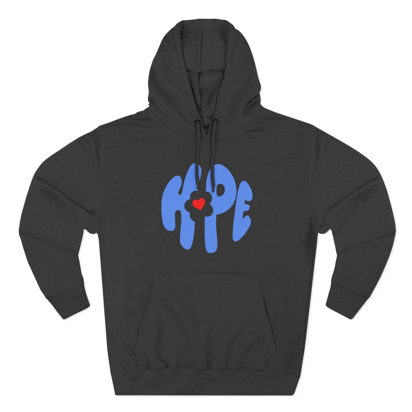 Heart of Hope Retro Three-Panel Fleece Hoodie - snazzymerch