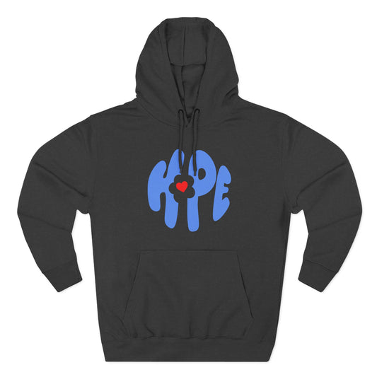 Heart of Hope Retro Three-Panel Fleece Hoodie - snazzymerch