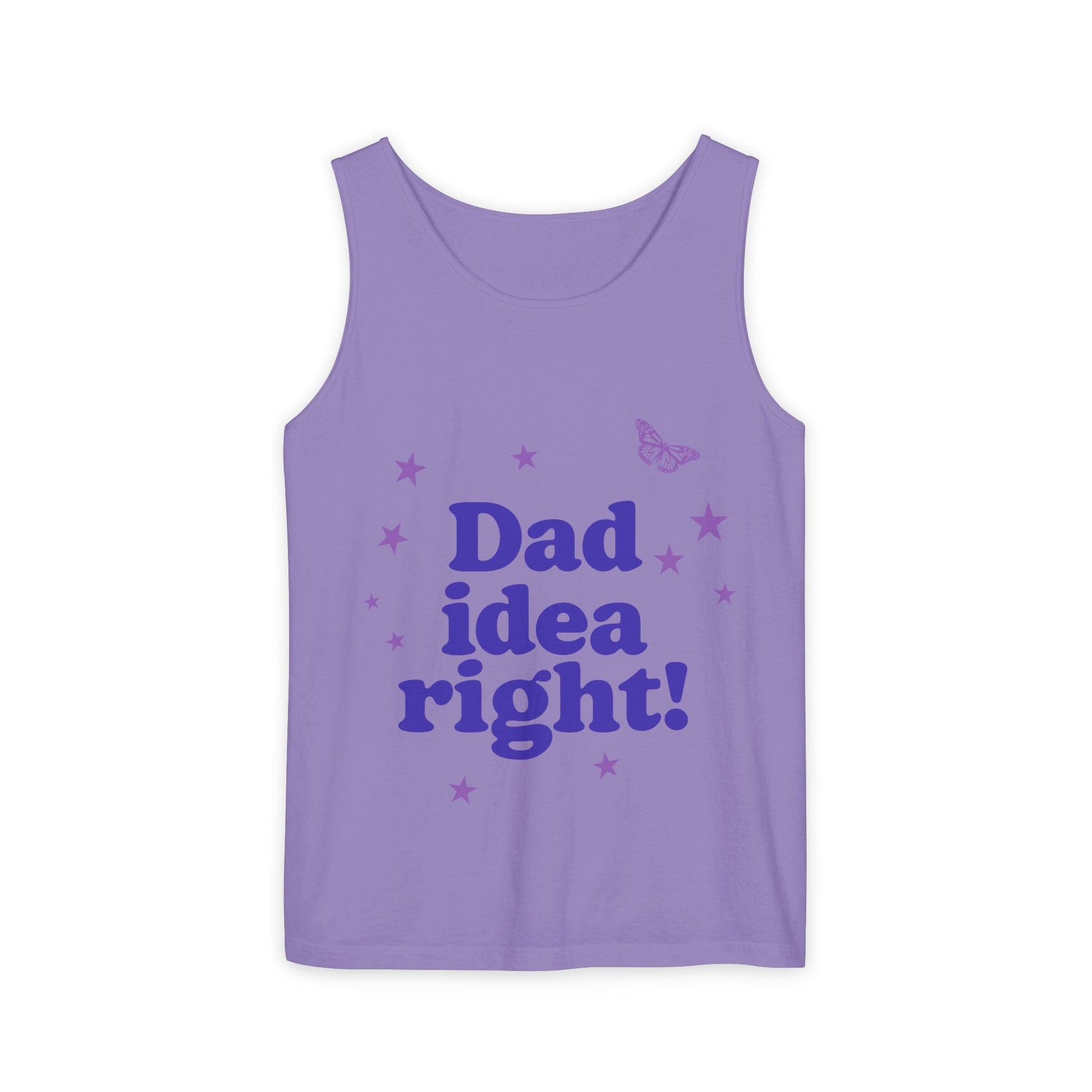 Dad Idea Right! Star & Butterfly-Dyed Tank Top Printify
