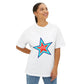 Power of Positivity Star Unisex Oversized Boxy Tee - snazzymerch