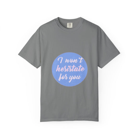 Blue Quote Circle Unisex Garment-Dyed T-shirt - snazzymerch