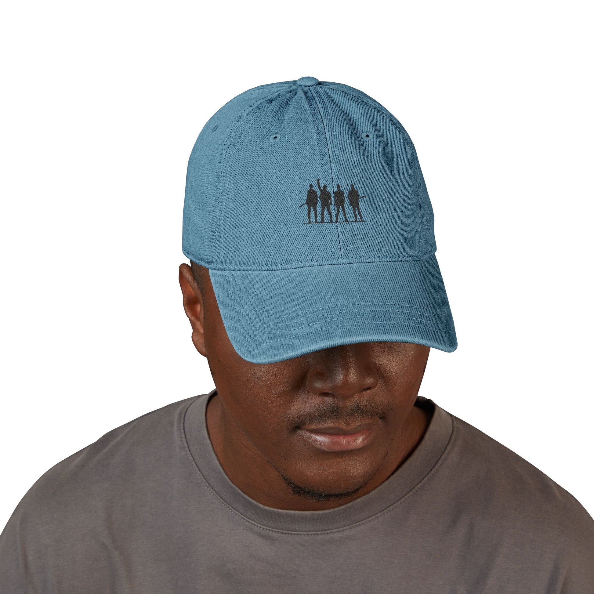 Retro Rock Vibes Denim Hat (Embroidery) - snazzymerch