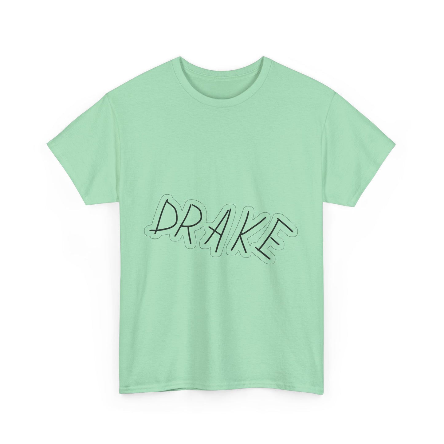 Dra-ke Graffiti Script Heavy Cotton Tee Printify