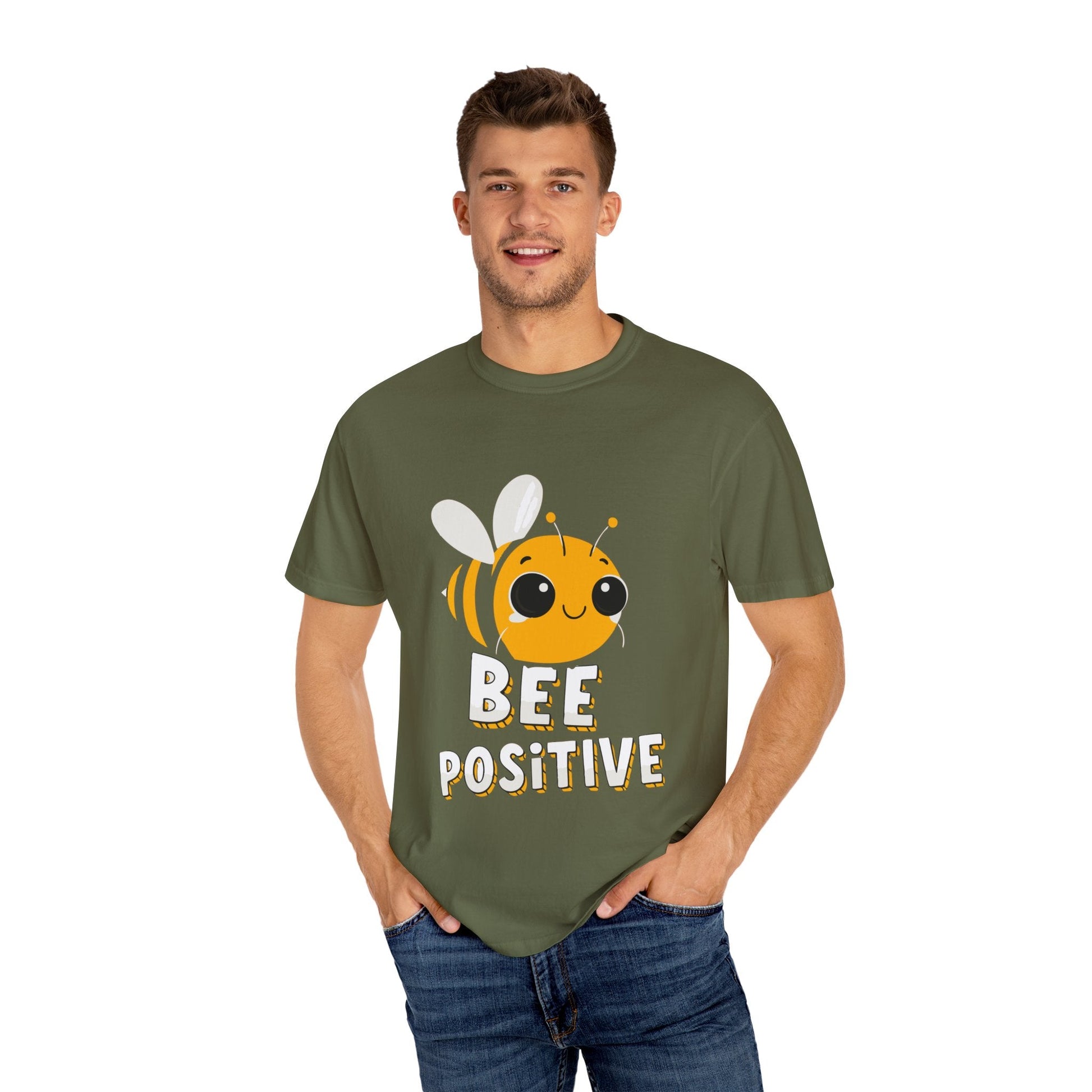 Dyed T-shirt – Snazzy Bee positive Edition Printify