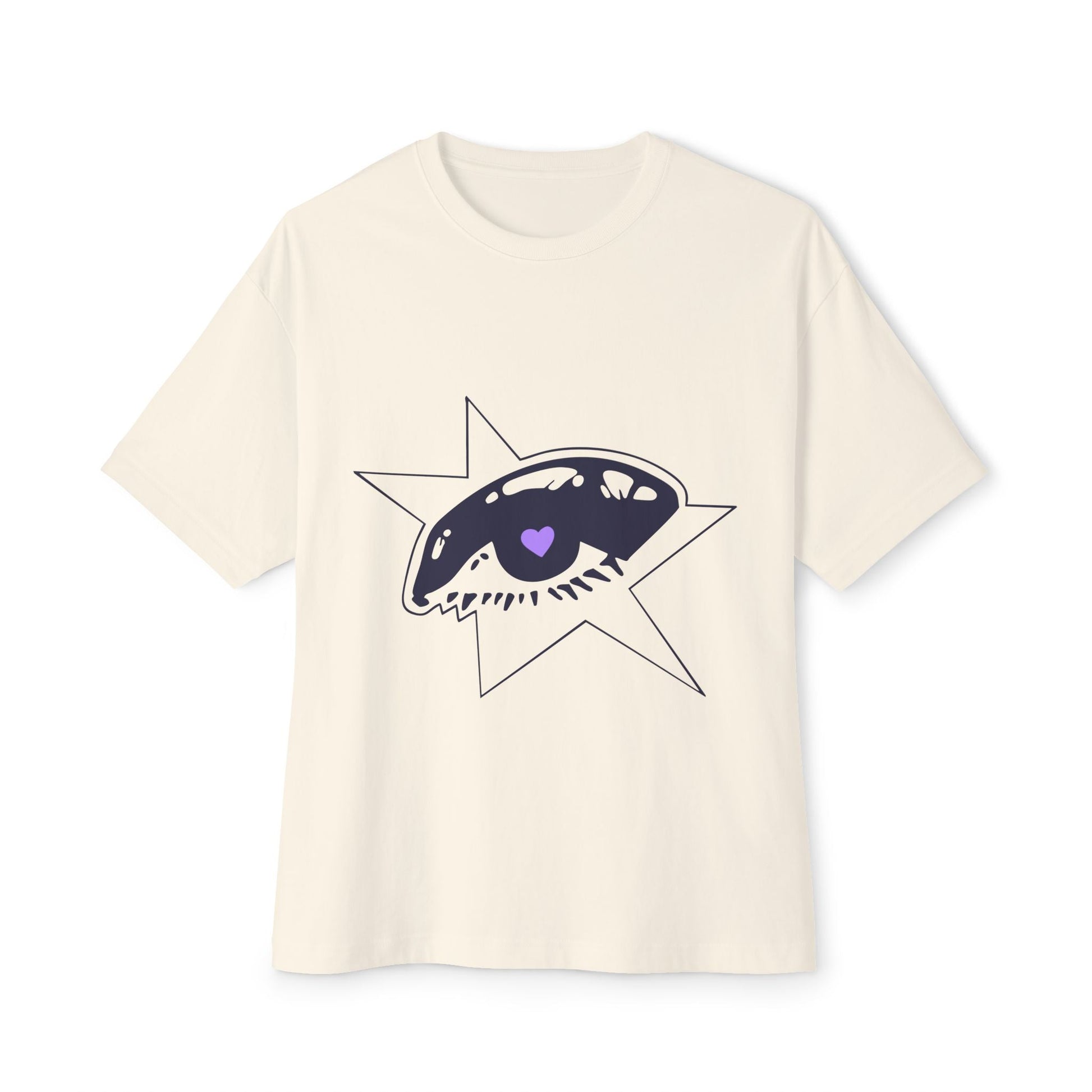 Purple Starry Eye-Oversized Tee Printify
