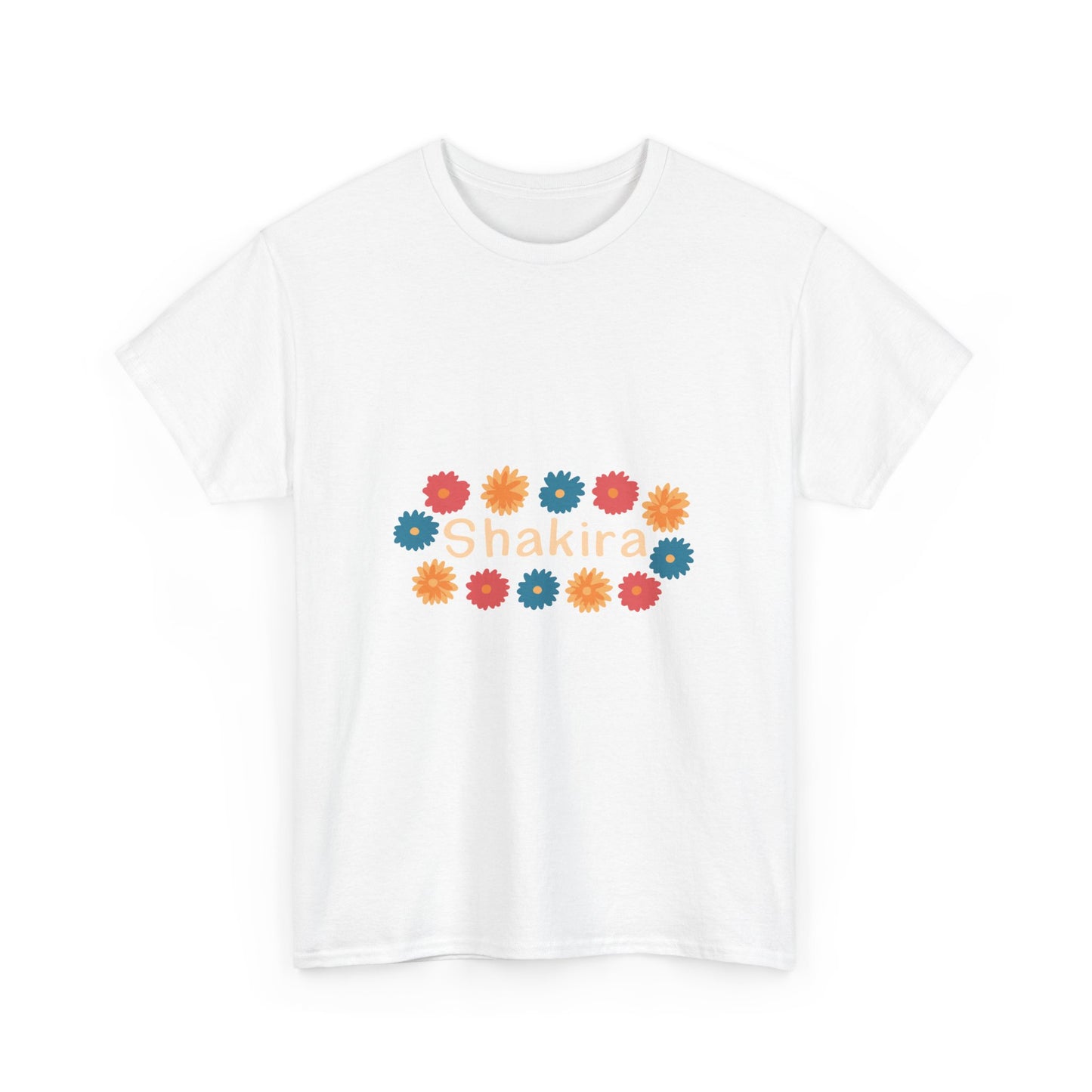 Retro Floral Groove Unisex Heavy cotton tee Printify