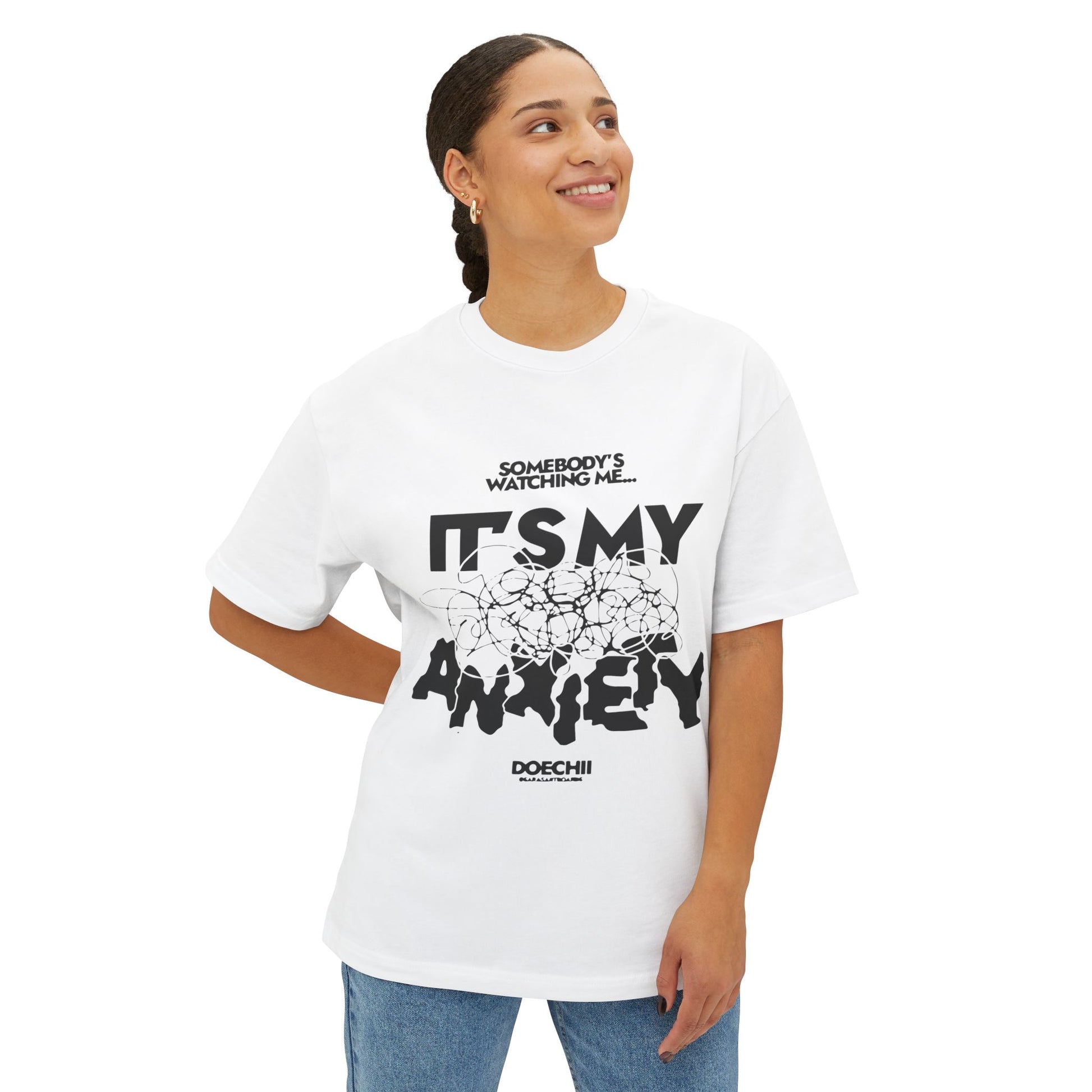 Block Font Quote Unisex Oversized Boxy Tee - snazzymerch