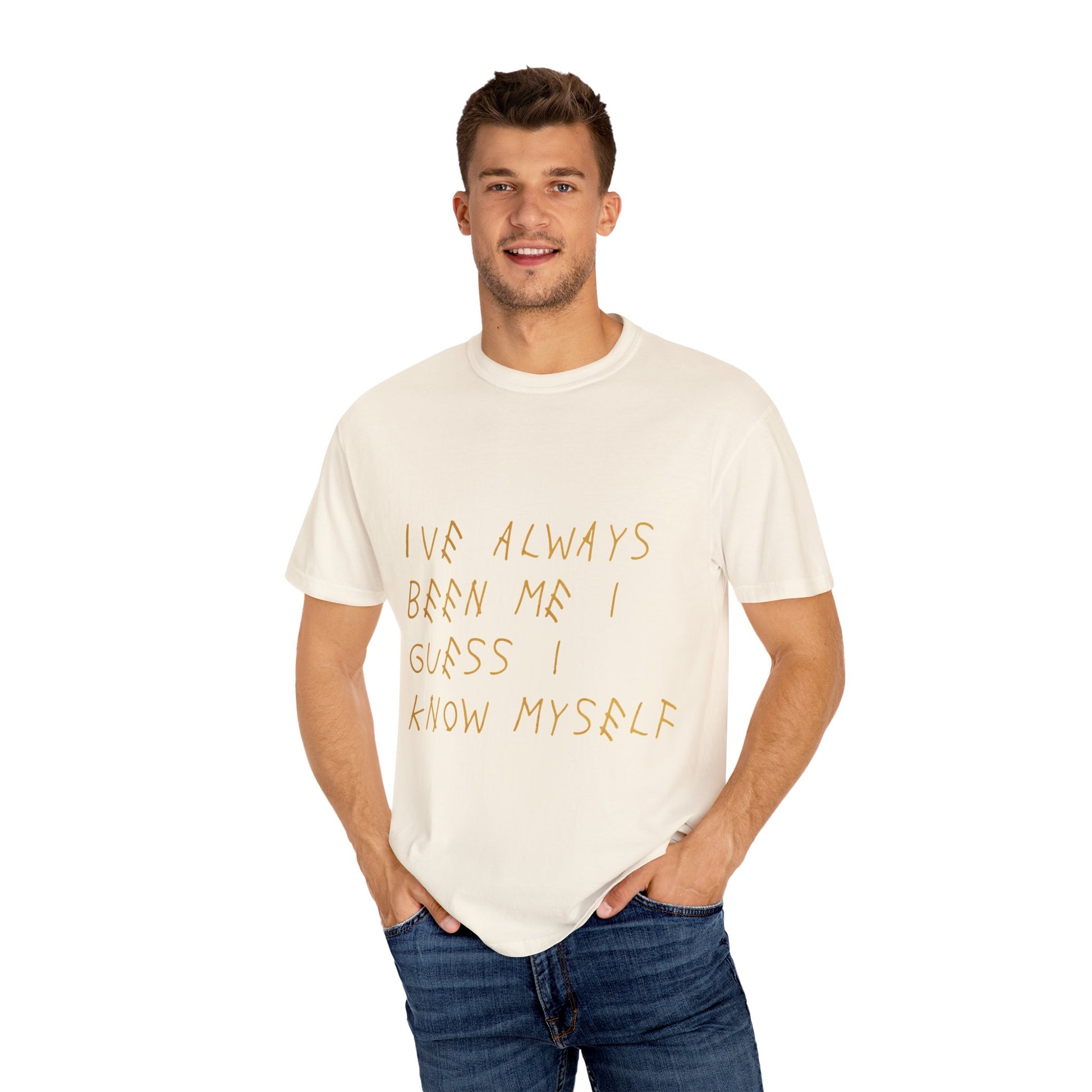 Know Myself Lyric Script Dyed Tshirt Printify