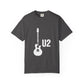 Minimal Guitar Logo Unisex Garment-Dyed T-shirt - snazzymerch