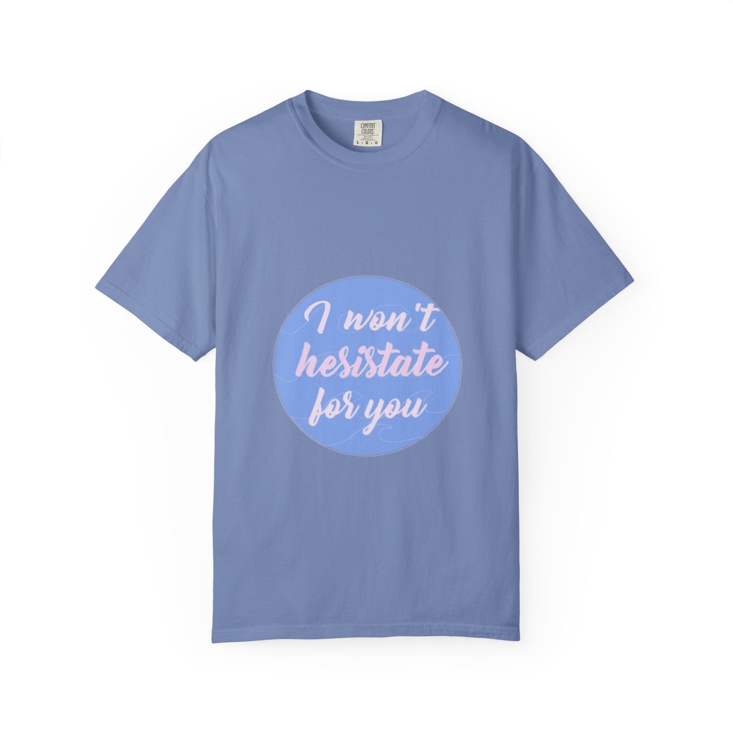 Blue Quote Circle Unisex Garment-Dyed T-shirt - snazzymerch