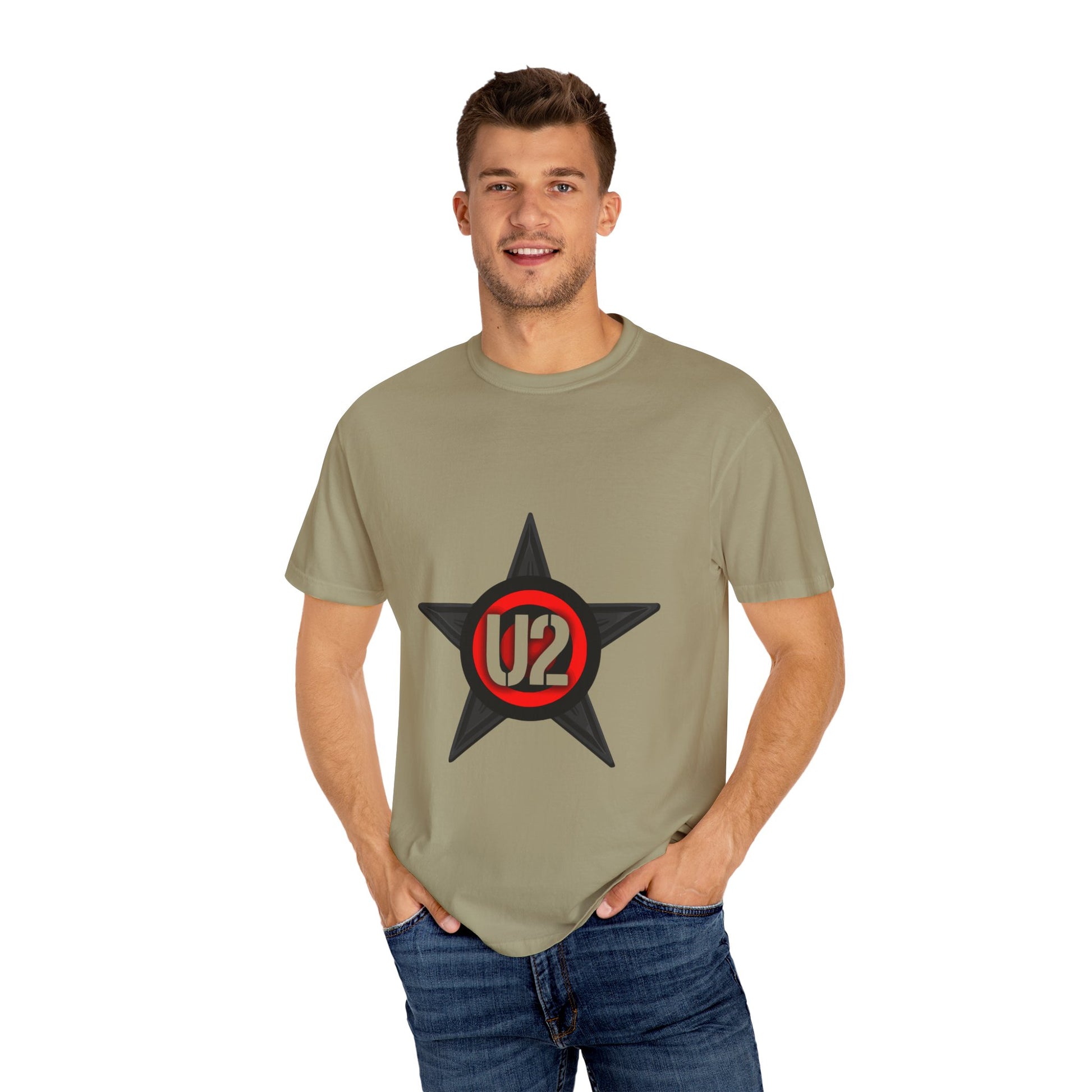 Retro Star Emblem Unisex Garment-Dyed T-shirt - snazzymerch