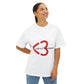 Minimal Heart Icon Unisex oversized Boxy Tee - snazzymerch