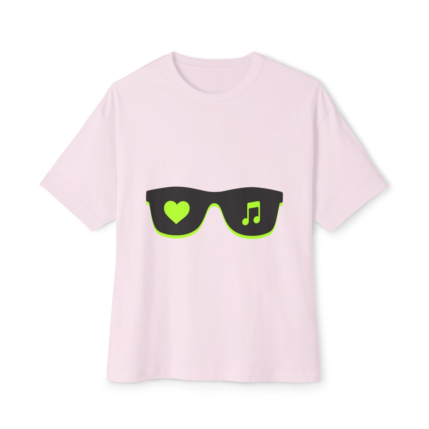 Neon Love Notes Unisex Oversized Boxy tee Printify