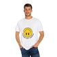 Yellow Smiley Unisex Garment-Dyed T-shirt - snazzymerch
