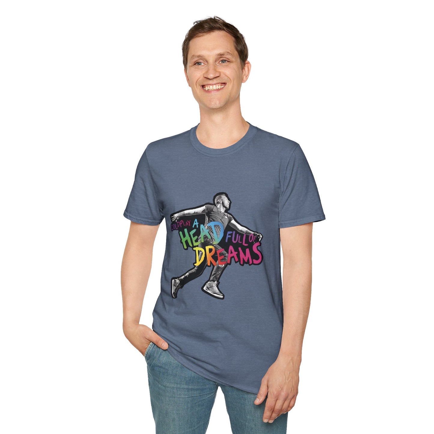 Unisex Softstyle T-Shirt Inspired by Coldplay A Head Full of Dreams Chris Printify