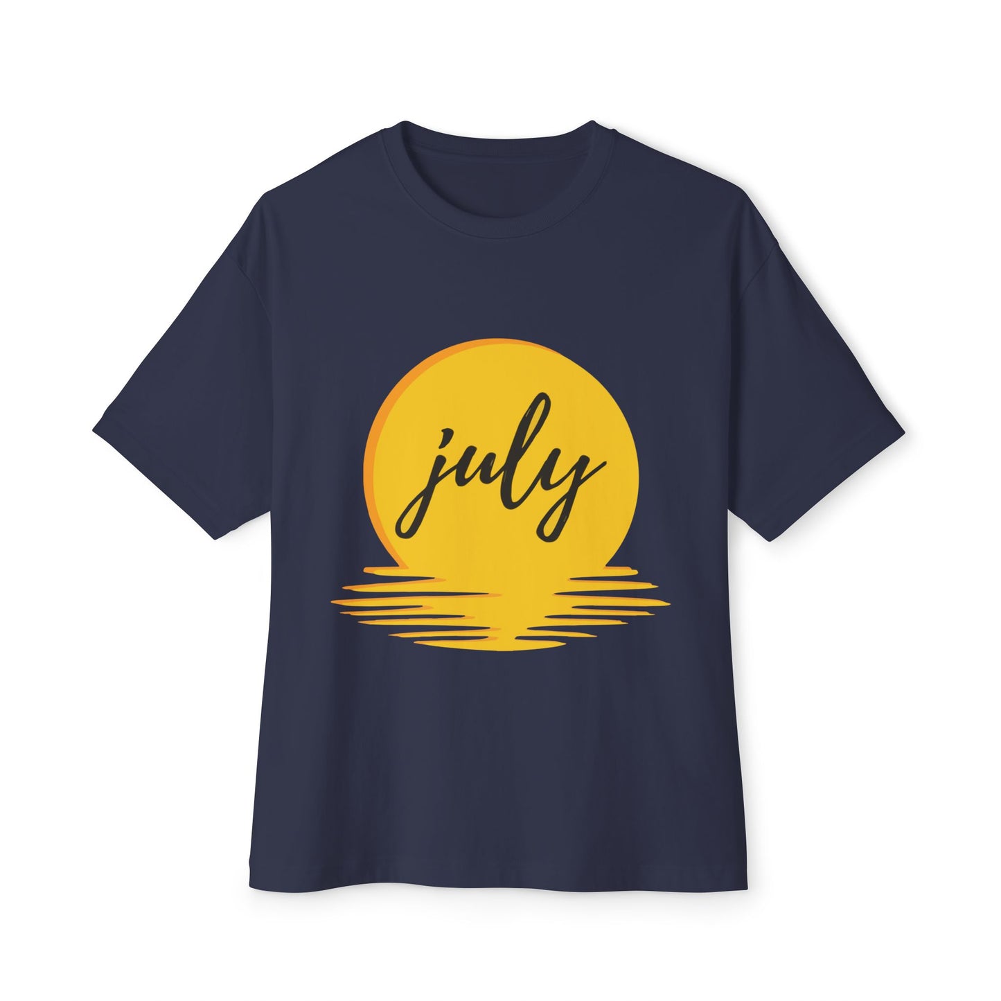 July Sun Graphic Unisex Oversized Boxy Tee - snazzymerch