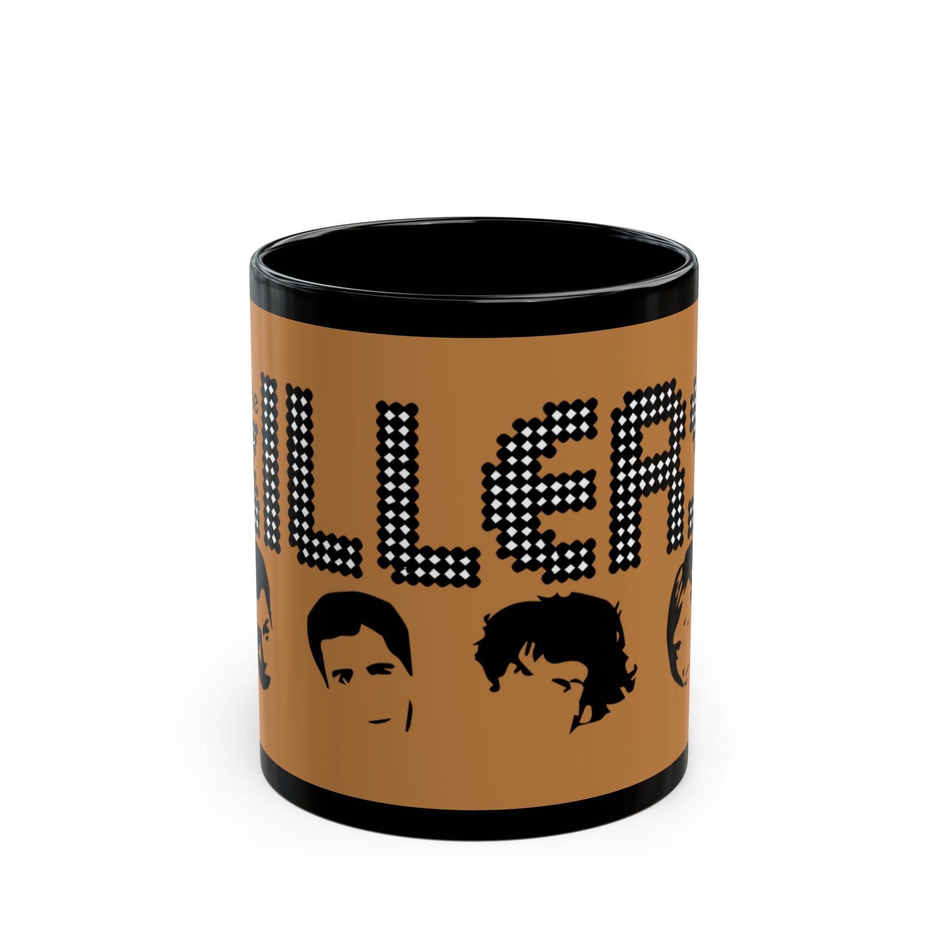 Diamond Dot Retro Black Mug (11oz, 15oz) - snazzymerch