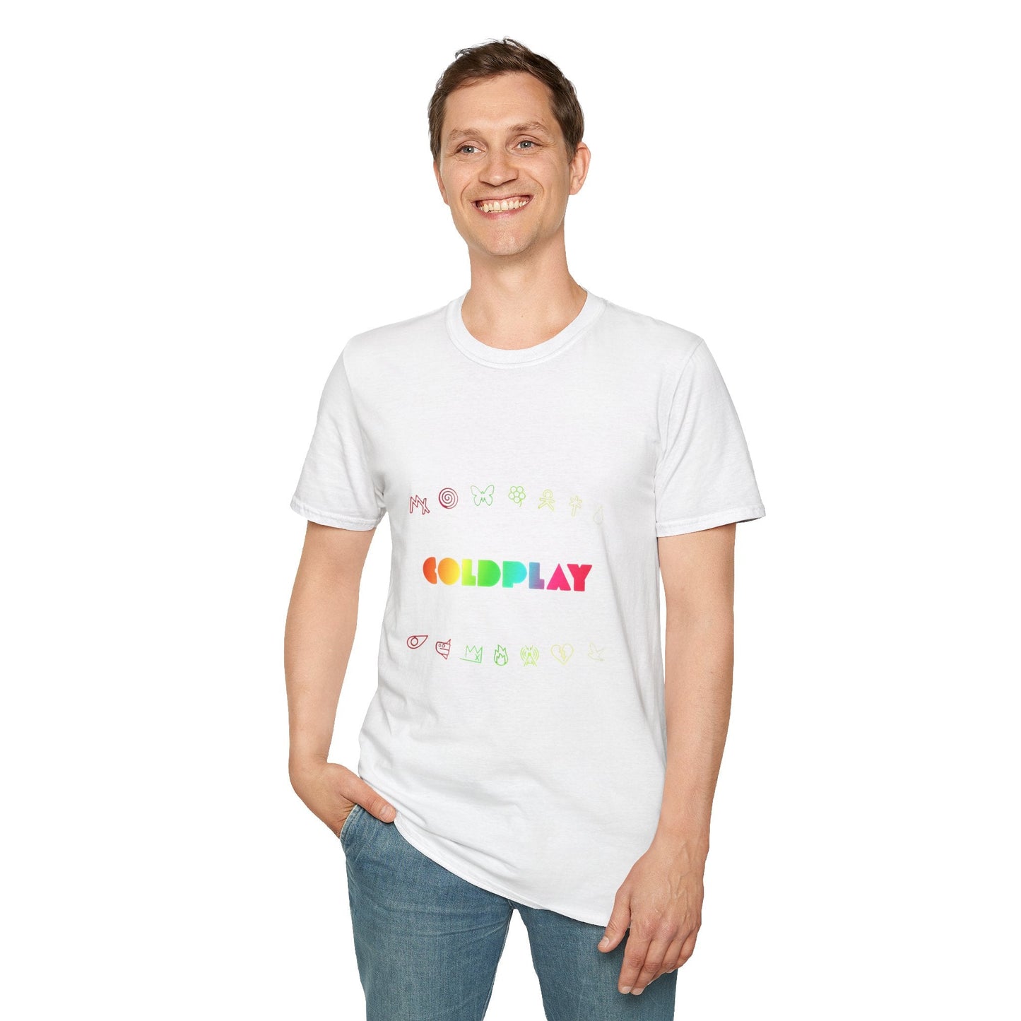 Unisex Softstyle T-Shirt Inspired by Coldplay’s Signage Printify