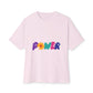 Retro Flower Power Color Pop Unisex Oversized Boxy Tee - snazzymerch