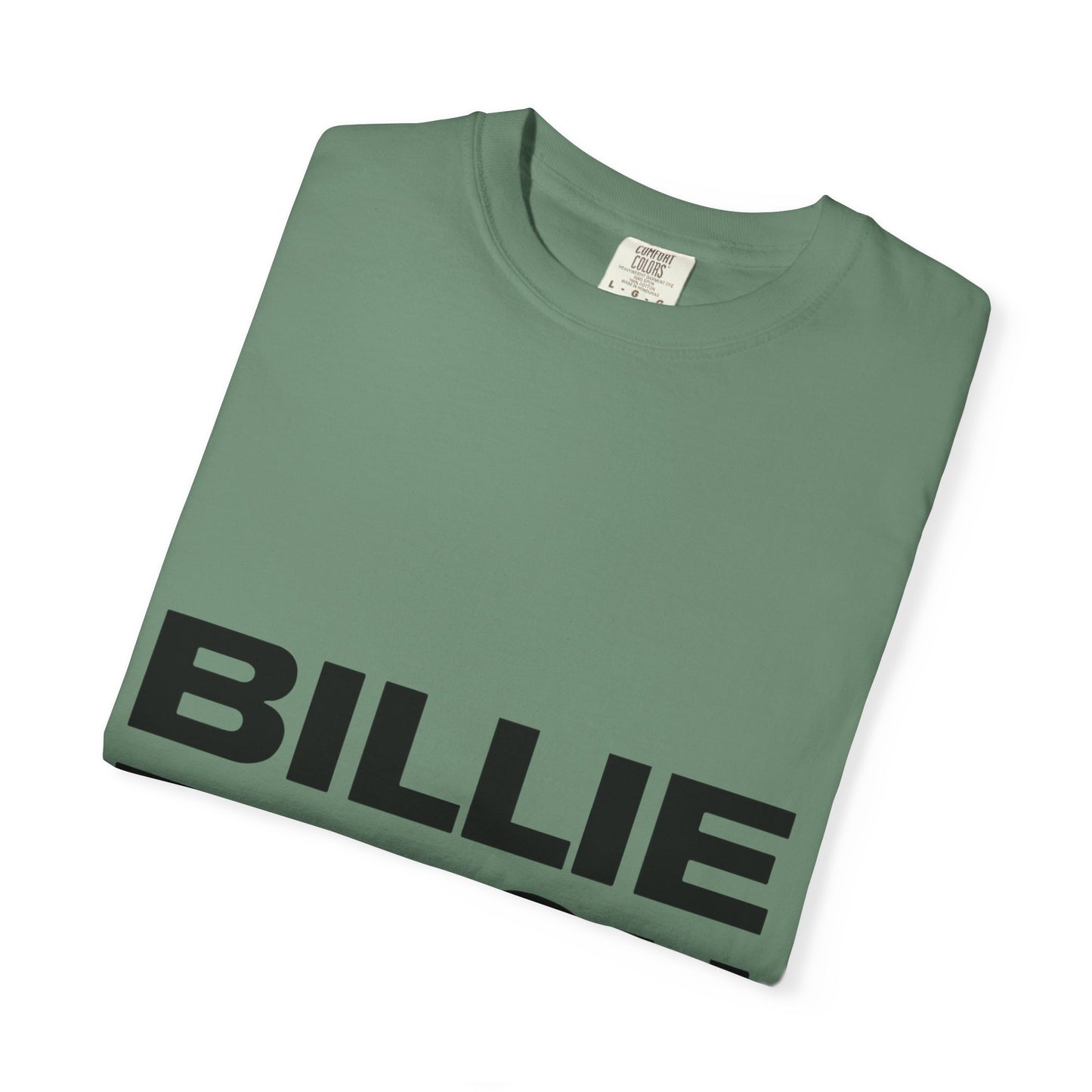 Billie Eilish Inspired Dyed T-shirt – Stacked Glow Text Edition Printify