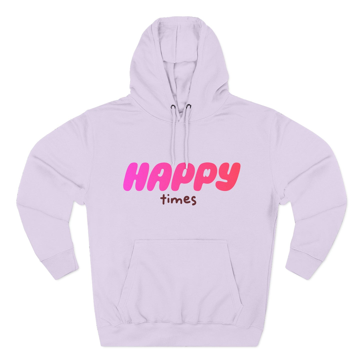 Happy Times Gradient Three-Panel Fleece Hoodie - snazzymerch