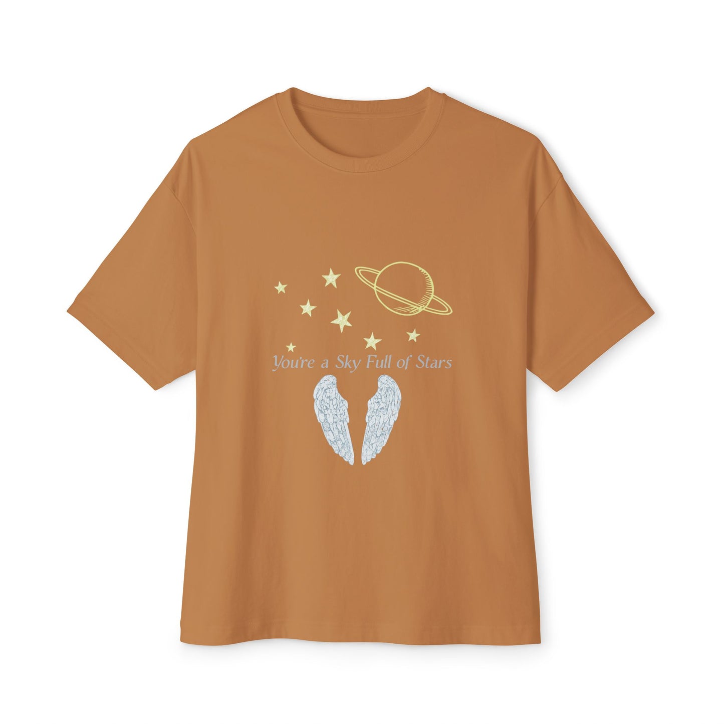 Starry Sky Wings Unisex Oversized Boxy Tee Printify