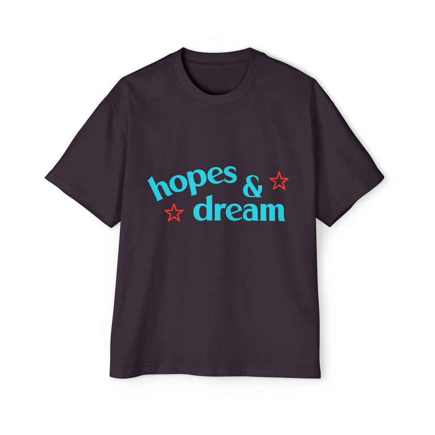 Hopes & Dreams Star Men's Heavy Oversized Tee - snazzymerch