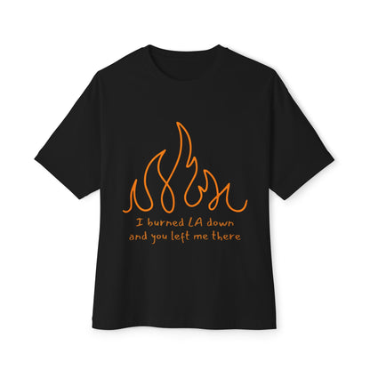 Flame Unisex Oversized Boxy Tee - snazzymerch