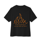 Flame Unisex Oversized Boxy Tee - snazzymerch