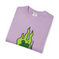 Billie Eilish Inspired Dyed T-shirt – Green Flame Icon Edition Printify
