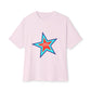 Power of Positivity Star Unisex Oversized Boxy Tee - snazzymerch