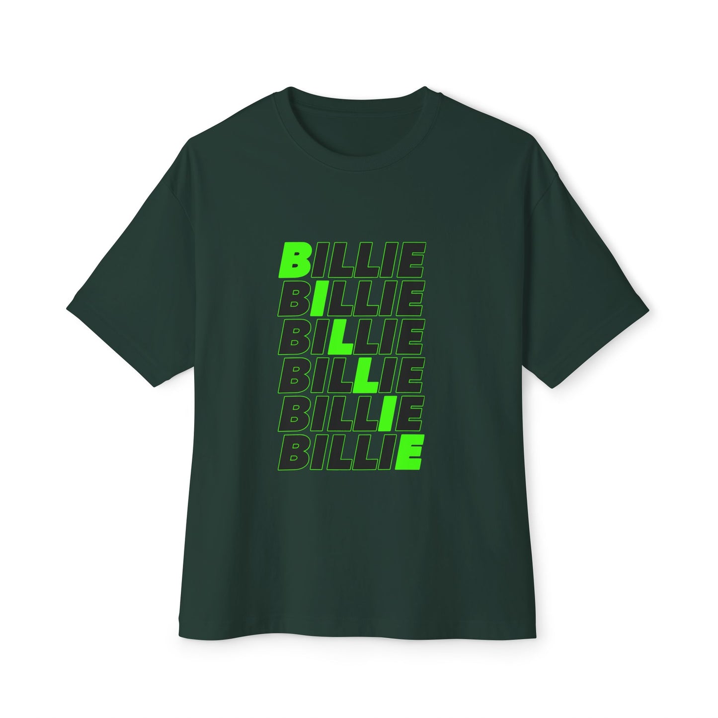 Billie Eilish Inspired Oversized T-Shirt – Minimal Block Statement Edition Printify