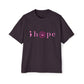Pink Hope Smile Men's Heavy Oversized Tee - snazzymerch