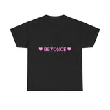 Pink Heart Bold Letter Unisex Heavy Cotton Tee - snazzymerch