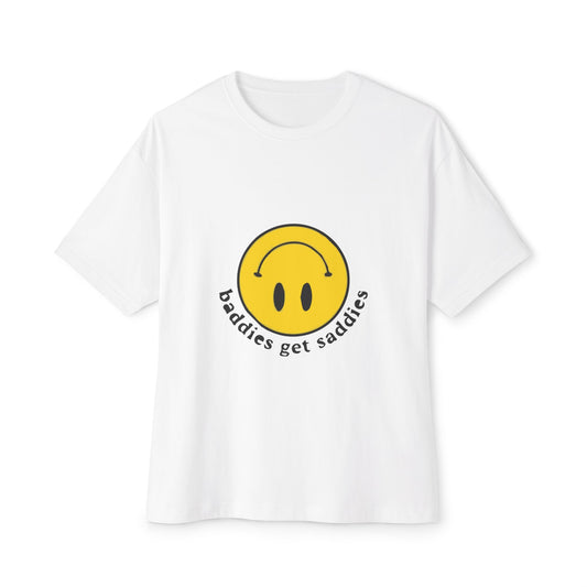 Yellow Smiley Unisex Oversized Boxy Tee - snazzymerch