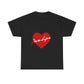 Heartbeat Love Unisex Heavy Cotton Tee - snazzymerch