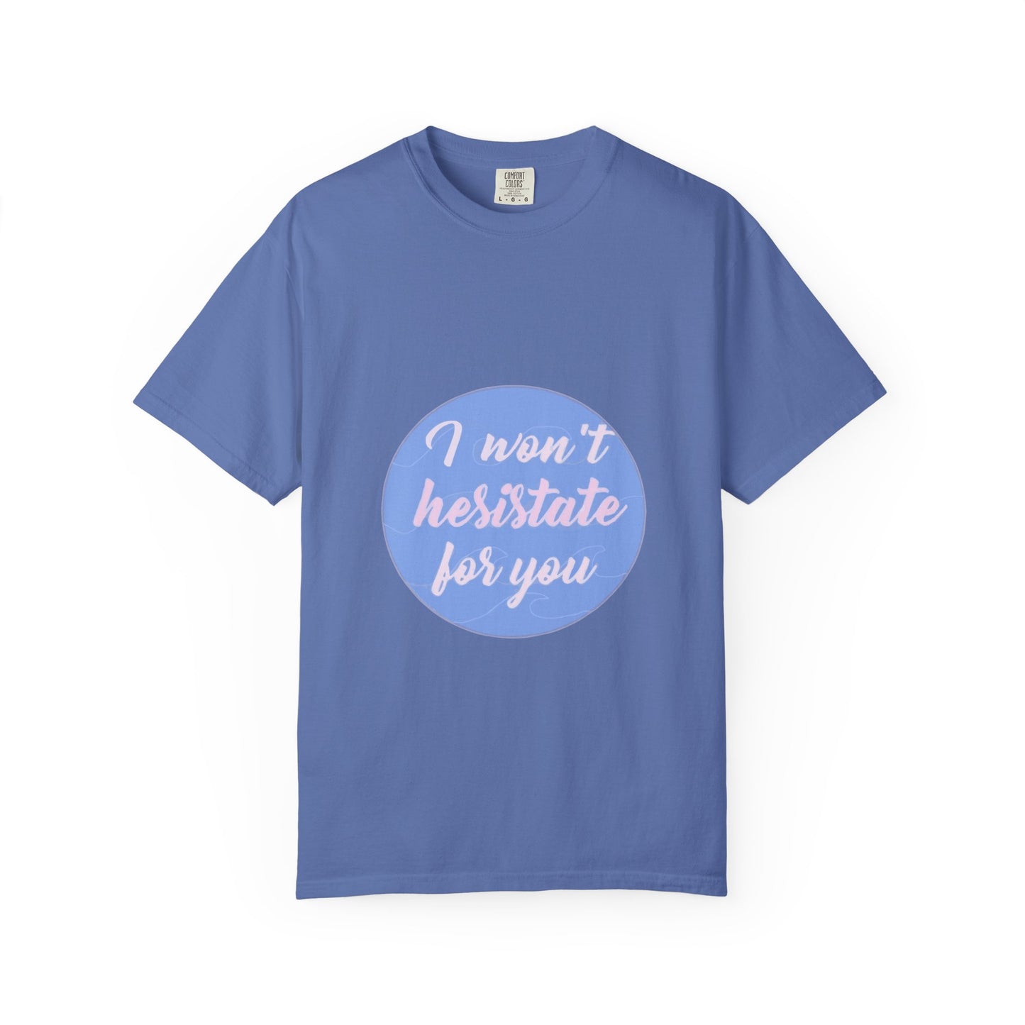 Blue Quote Circle Unisex Garment-Dyed T-shirt - snazzymerch