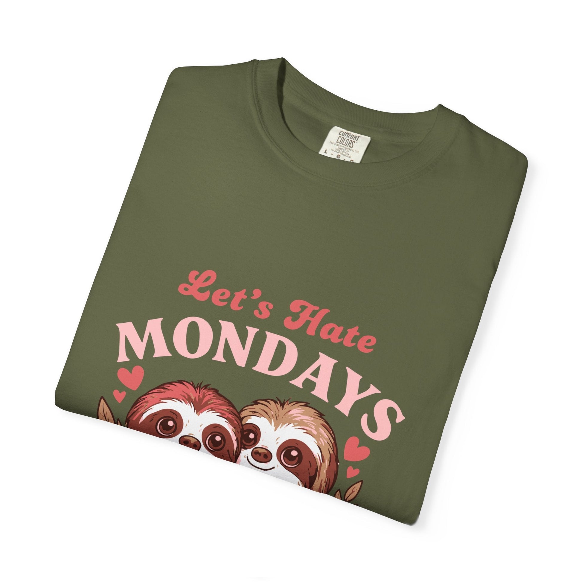 Dyed T-shirt – Snazzy Lets hate Monday Edition Printify