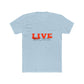 Retro Live Lettering Print Unisex Cotton Tee - snazzymerch