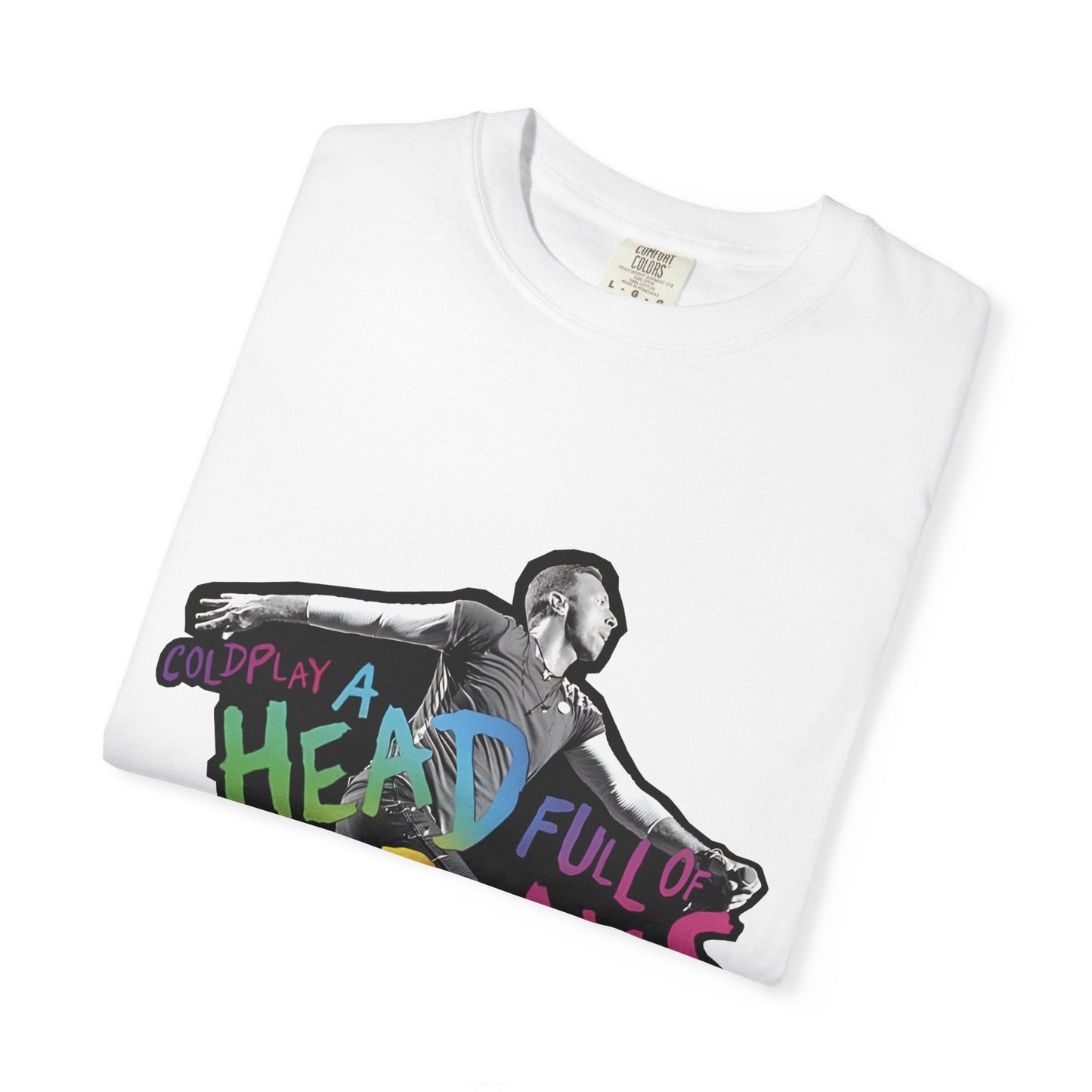 Unisex Garment-Dyed T-Shirt Inspired by Coldplay A Head Full of Dreams Chris Printify